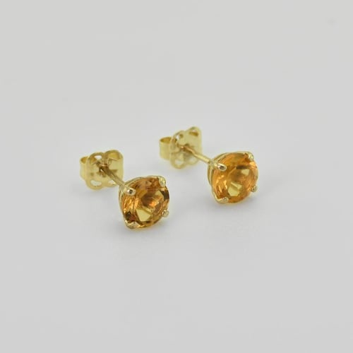 Goldene Ohrringe mit Citrinen Becka