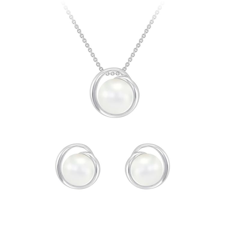 Romantische Silberkollektion mit Perlen Prietta 70092
