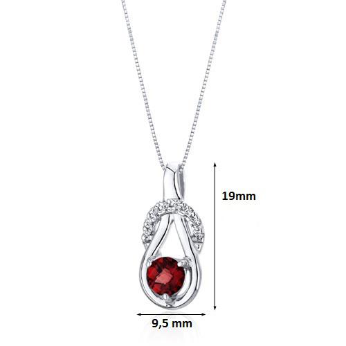 Kette mit Granat und Zirkonia 16546