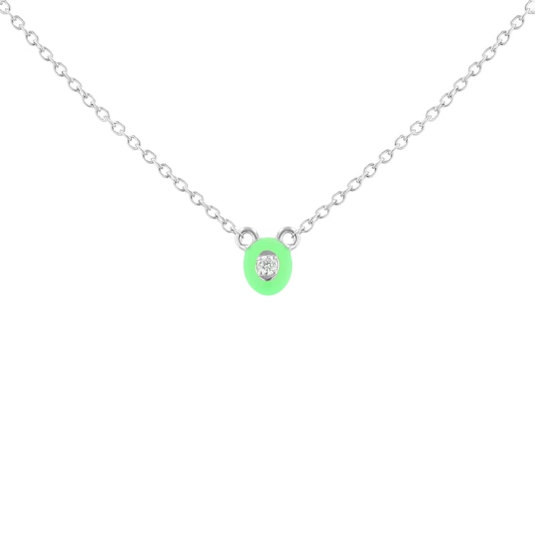 Halskette aus Keramik mit einem Lab Grown Diamanten Noemi