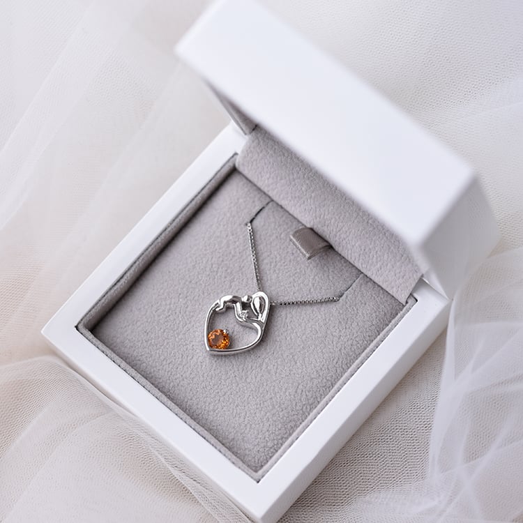 Anhänger Mutter und Kind mit Citrin und Diamant Ella 58141