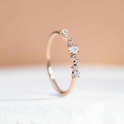 Cluster Ring mit funkelnden Diamanten Percy