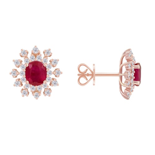 Rubinohrringe mit Diamanten Richelle