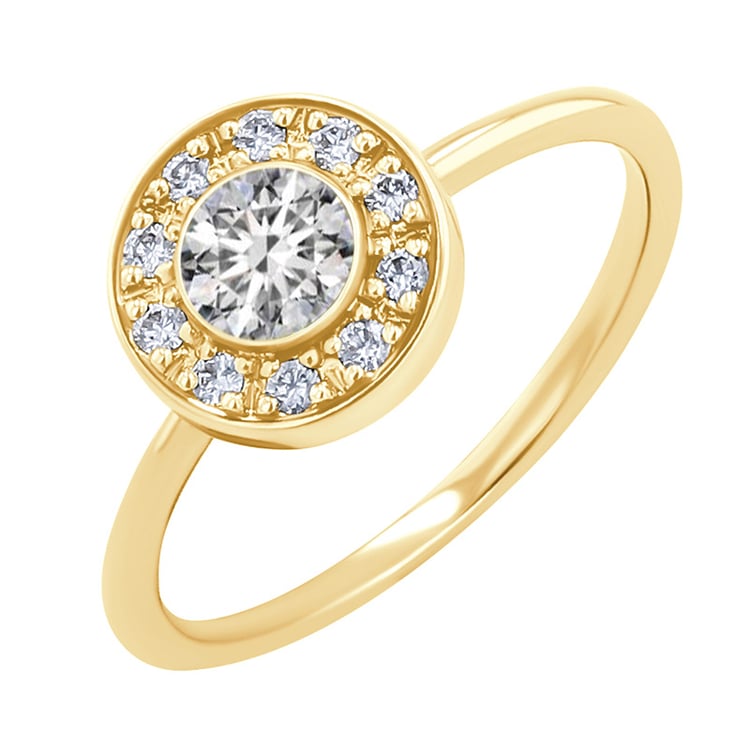 Verlobungsring im Halo-Stil mit Lab Grown Diamanten Fernanda 129402