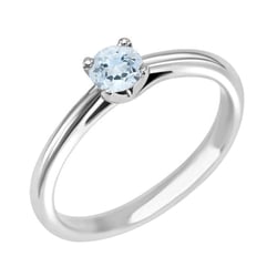 Verlobungsring aus Gold mit Aquamarin Katya