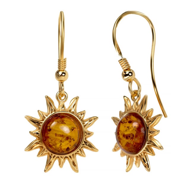 Ohrstecker aus Silber mit Bernsteinen 