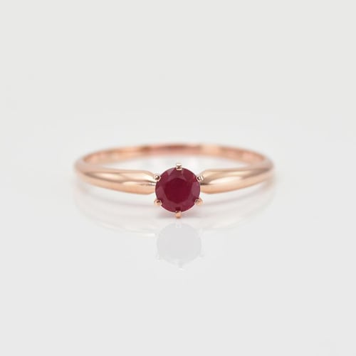 Verlobungsring in Gold mit Rubin Mala