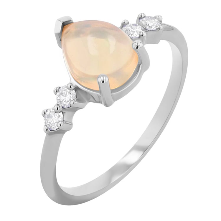 Opal-Ring mit Diamanten Ammara