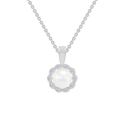 Goldene Anhänger mit Perle und Diamanten Elizabella