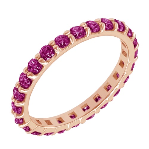 Eternity Ehering mit Rubinen und Herren Komfort Ring Brites