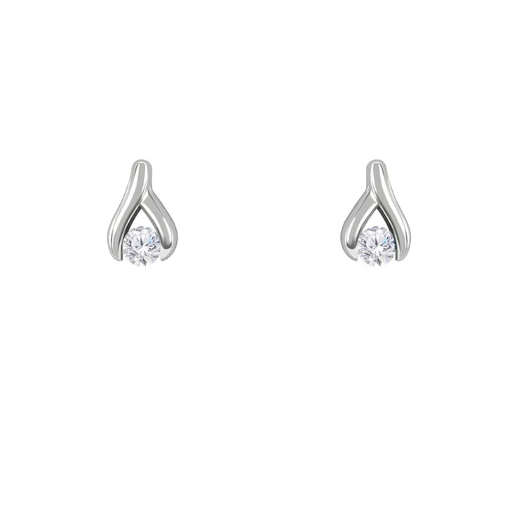 Ohrringe aus Platin mit 0.22ct Diamanten Fox