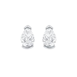 Minimalistische goldene Ohrstecker mit birnenförmigen Diamanten Ronja