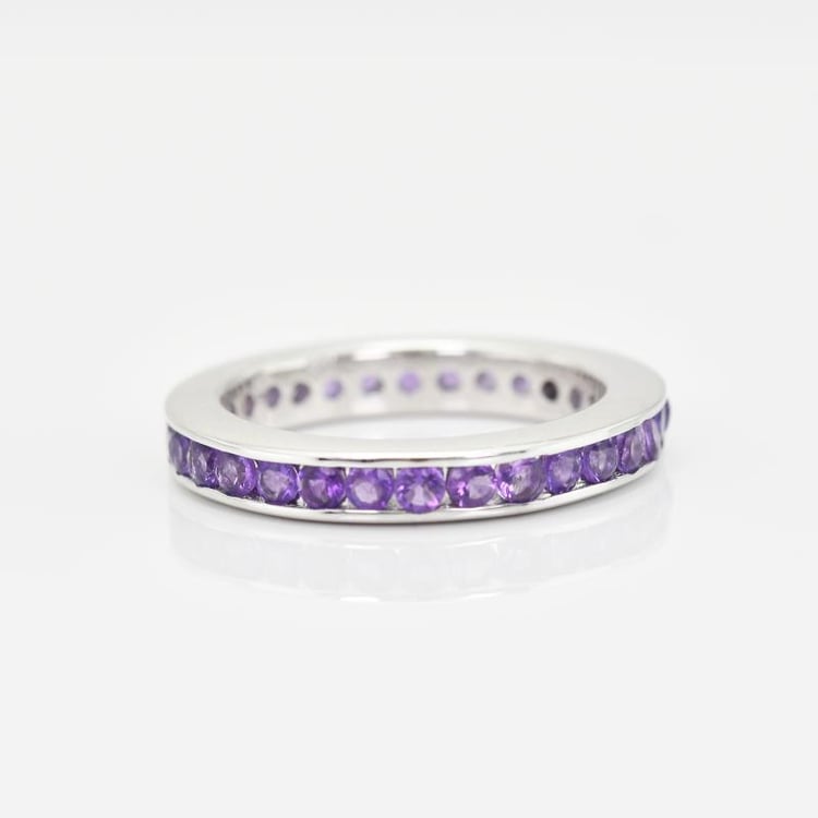 Memoire Ring mit Amethysten aus Silber Urian 14426