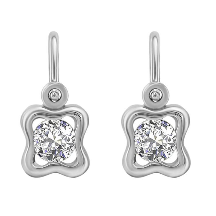 Goldene Kinderohrringe mit Lab Grown Diamanten Karola