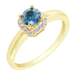 Verlobungsring mit blauem Diamant Katora