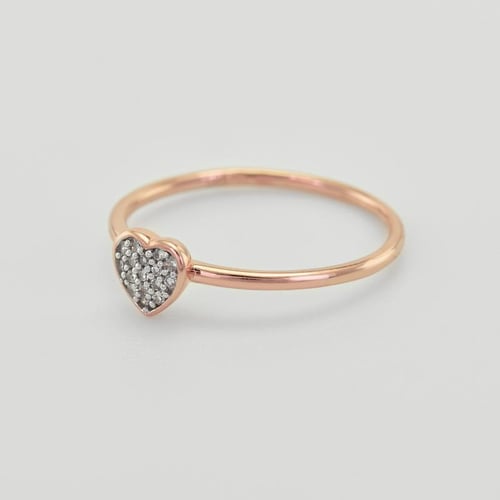 Ring in Herzform voller Lab Grown Diamanten Ubline