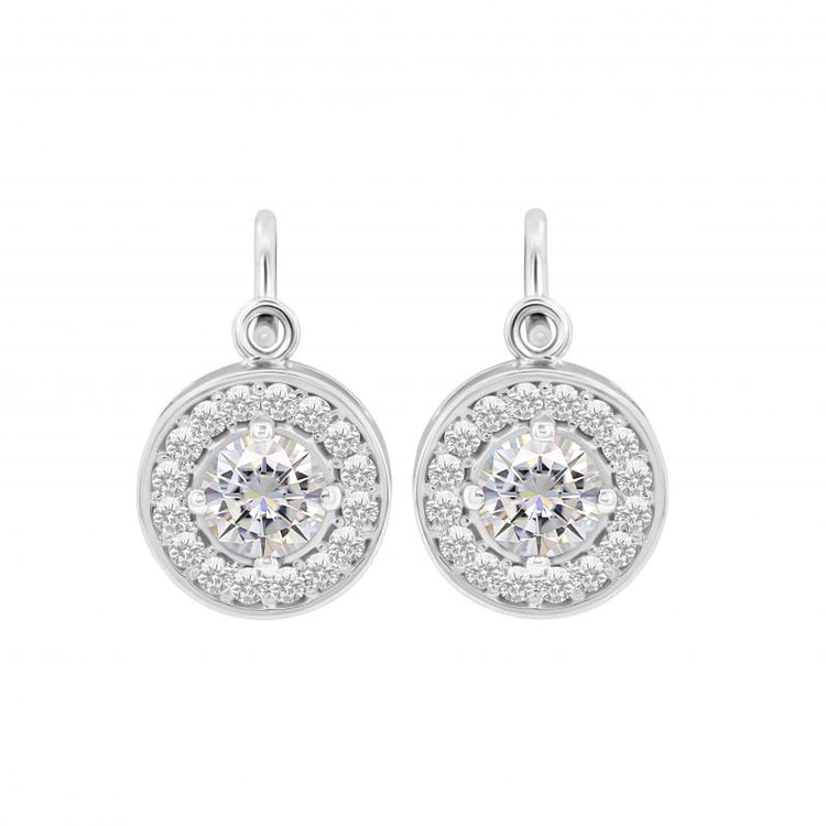 Hängeohrringe mit Diamanten und Moissaniten Claira 100143