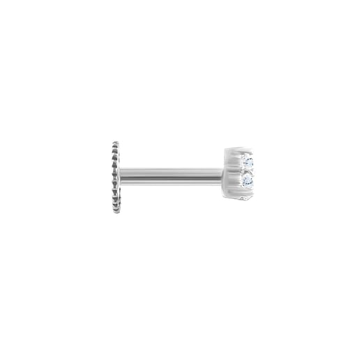 Goldener Piercing Ohrstecker mit Aquamarinen Masha