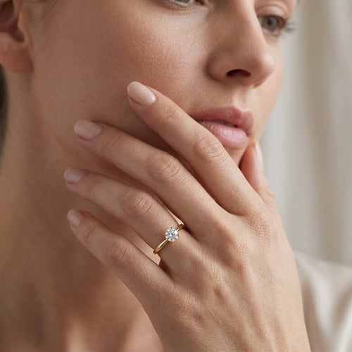 Verlobungsring mit 0.62ct GIA-zertifiziertem Diamanten Mahiya