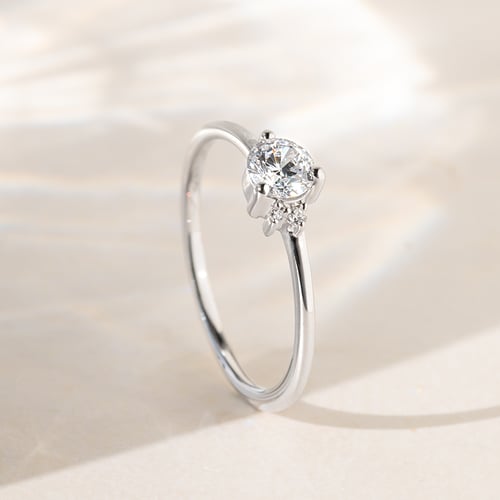 Cluster Ring mit Diamanten Marine