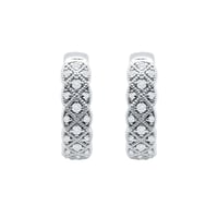 Silberne Creolen mit Diamanten Laura