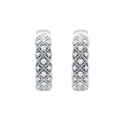 Silberne Creolen mit Diamanten Laura