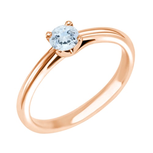 Verlobungsring aus Gold mit Aquamarin Katya