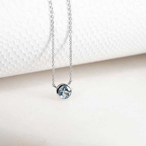 Halskette aus Aquamarin Jonie