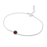 Silbernes Armband mit einem Granat Arleth