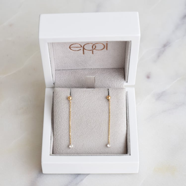 Elegante Hängeohrringe mit Diamanten Mirka 86880