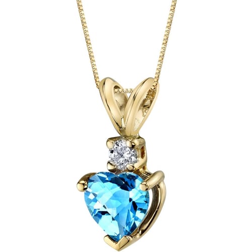 Goldanhänger mit Topas und Diamanten Dorevie