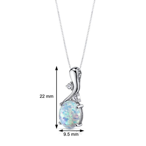 Himmlischer Anhänger in Silber mit weißem Opal Kalyan