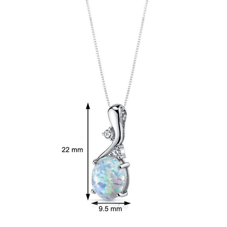Himmlischer Anhänger in Silber mit weißem Opal Kalyan 2564