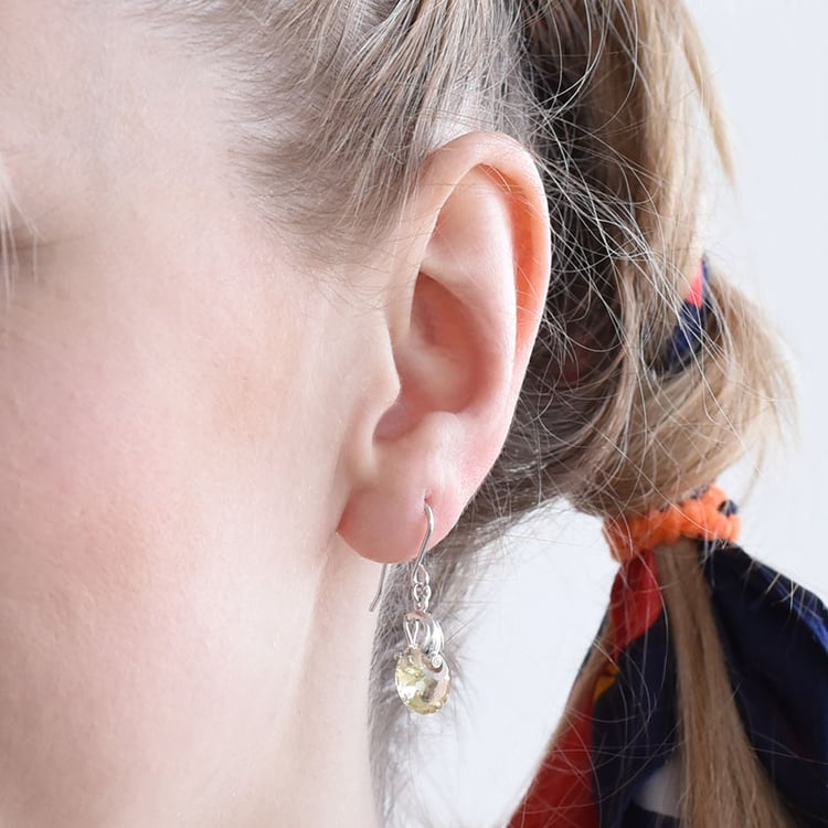 Hängeohrringe aus Silber mit Quartz Briseis 96432