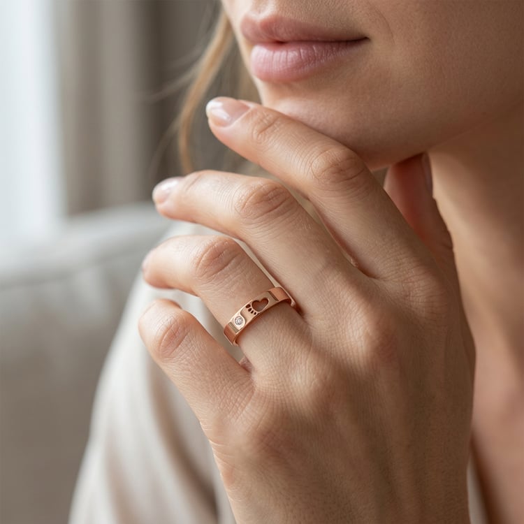 Silberring mit Gravur und Diamant Anaya 170254