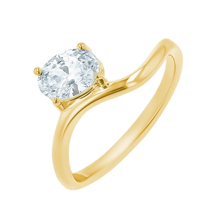 Verlobungsring mit ovalem Lab Grown Diamanten 156695