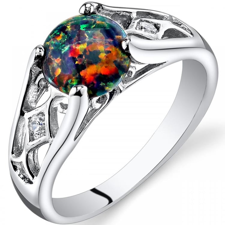 Silberring mit schwarzem Opal Wyla