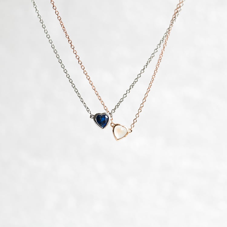 Halskette mit Saphir in Herzform Davila 144870