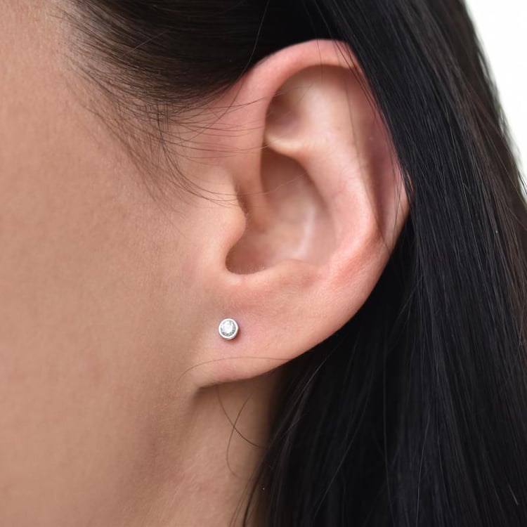 Ohrringe aus Platin mit Diamanten Flown 73399