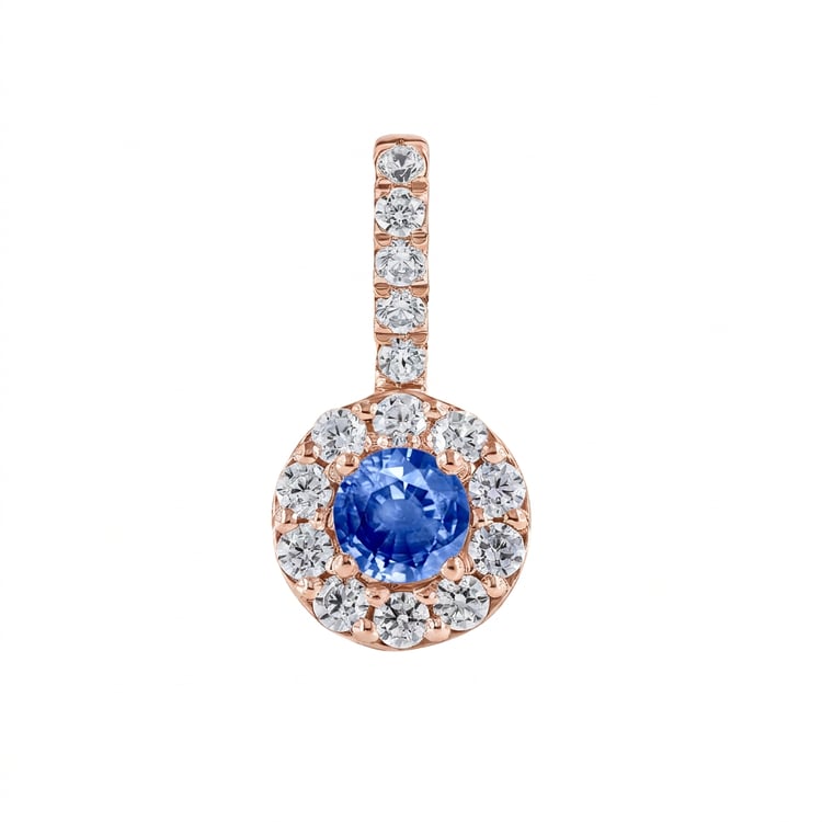 Eleganter Anhänger mit blauem Saphir und Lab Grown Diamanten Harvey 169444