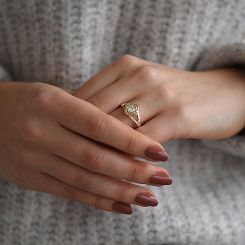 Verlobungsring in Form einer Rose mit Lab Grown Diamanten Xalor