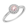 Weißgold Ring mit Morganit und Diamanten