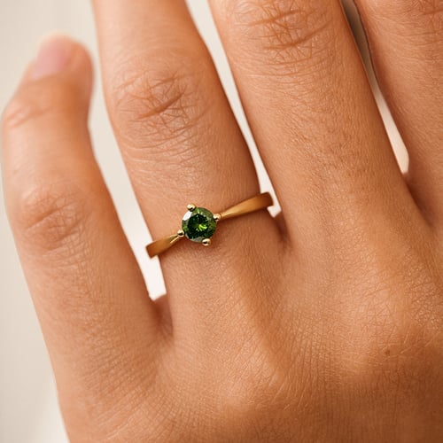 Verlobungsring mit grünem Diamant Mahiya