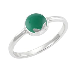 Goldring mit Cabochon-Onyx Yana