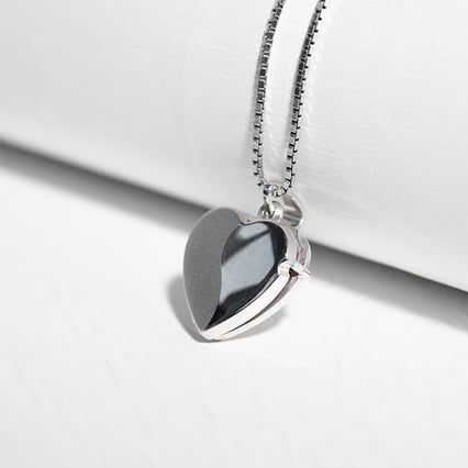 Silbernes Medaillon in Herzform zum Öffnen Luciana