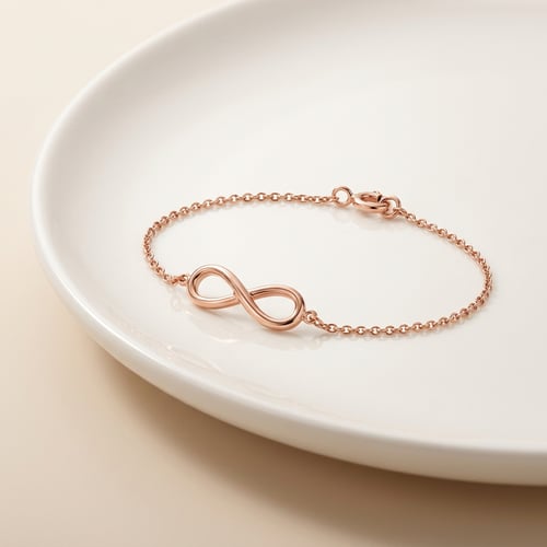 Goldenes Modearmband mit Unendlichkeitszeichen Infinity