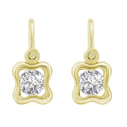 Goldene Kinderohrringe mit Lab Grown Diamanten Karola