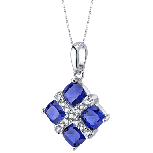 Silberanhänger mit Saphir Denrak