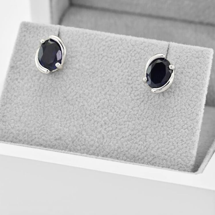 Schicke Ohrstecker in Silber mit Saphiren Vedast 42195