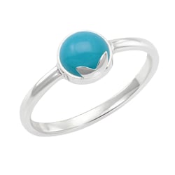 Goldener Ring mit Cabochon-Türkis Yana